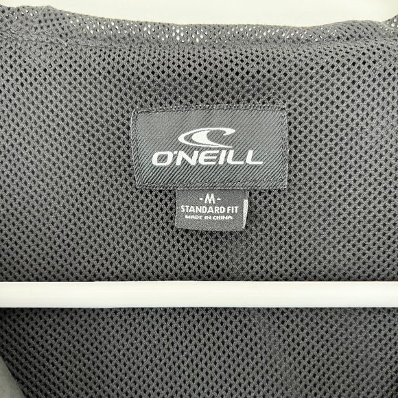 Oneill Black Rain Wind Breaker Zip Jacket - Big Kids Size M - Picture 2 of 7